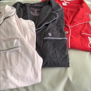 Three pajamas Victoria’s Secret size medium PJ Top